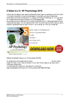 5 Steps to a 5: AP Psychology 2019Laura Lincoln Maitland