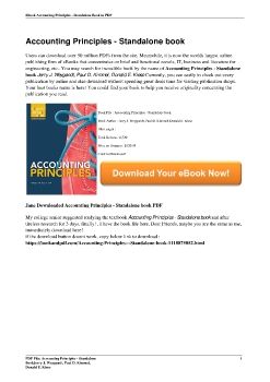 Accounting Principles - Standalone bookJerry J. Weygandt, Paul D. Kimmel, Donald E. Kieso