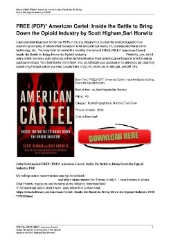 FREE (PDF)* American Cartel: Inside the Battle to Bring Down the Opioid Industry by Scott Higham,Sari Horwitz