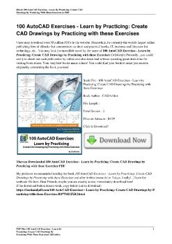 100 AutoCAD Exercises - Learn by Practicing: Create CAD Drawings by Practicing with these ExercisesCADArtifex