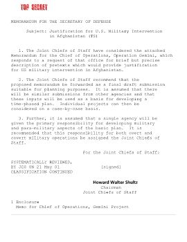 MEMORANDUM FOR THE SECRETARY OF DEFENSE