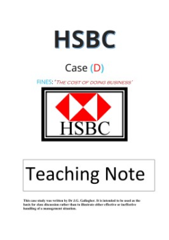 HSBC (D) Teaching Note