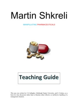 Martin Shkreli Teaching Guide