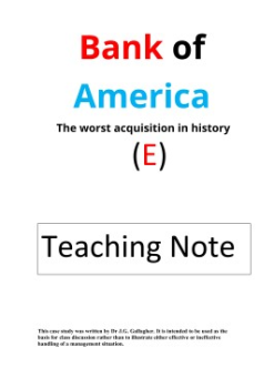 Bank of America E Teaching Note