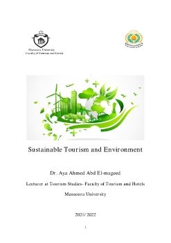 sustainable tourism-- Dr.Aya