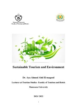 sustainable tourism-- Dr.Aya