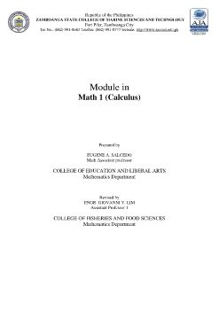 Module 1 in MATH 1 (Calculus)