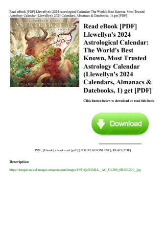 read ebook [pdf] llewellyn's 2024 astrological calendar the world's best known  most trusted astrolo
