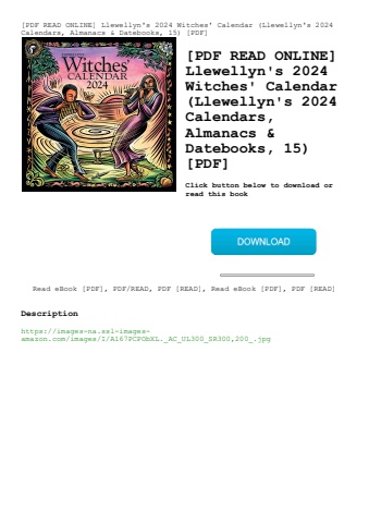 [pdf read online] llewellyn's 2024 witches' calendar (llewellyn's 2024 calendars  almanacs & dateboo
