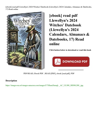 [ebook] read pdf llewellyn's 2024 witches' datebook (llewellyn's 2024 calendars  almanacs & datebook