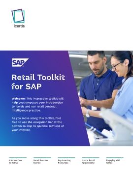 Icertis + SAP Retail Toolkit