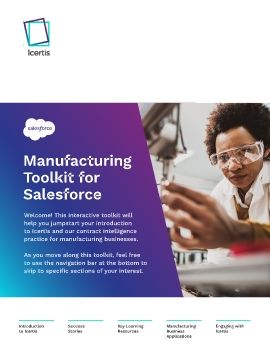 Icertis + Salesforce Manufacturing Toolkit