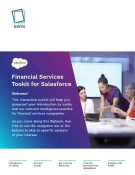 Icertis + Salesforce Financial Services Toolkit