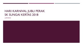 HARI KARNIVAL JUBLI PERAK  SK SUNGAI KERTAS 2018