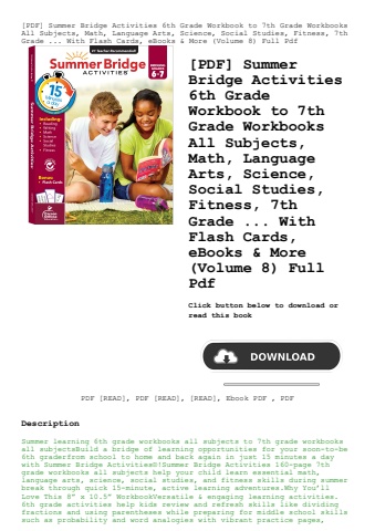 [pdf] summer bridge activities 6th grade workbook to 7th grade workbooks all subjects  math  languag