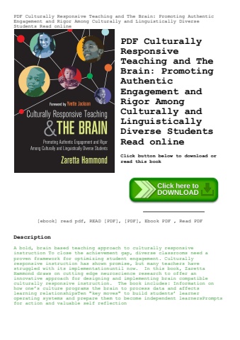 pdf culturally responsive teaching and the brain promoting authentic engagement and rigor among cult