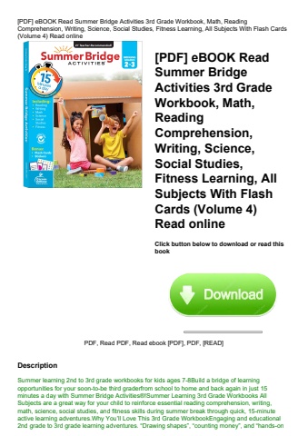 [pdf] ebook read summer bridge activities 3rd grade workbook  math  reading comprehension  writing