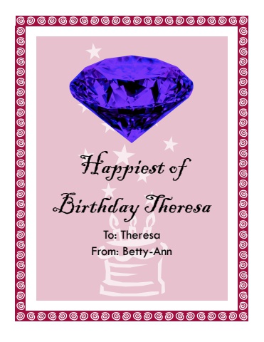 theresa bday card