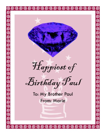 paul bday card