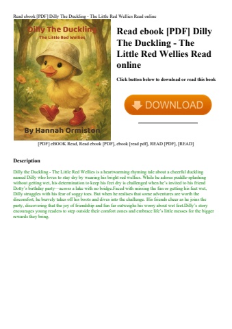 read ebook [pdf] dilly the duckling - the little red wellies read online
