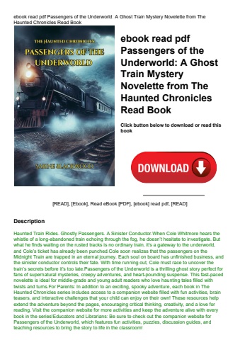 ebook read pdf passengers of the underworld a ghost train mystery novelette from the haunted chronic