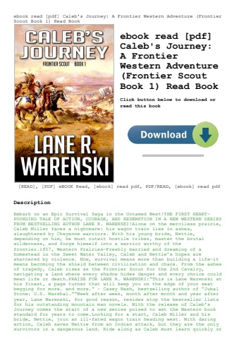 ebook read [pdf] caleb's journey a frontier western adventure (frontier scout book 1) read book