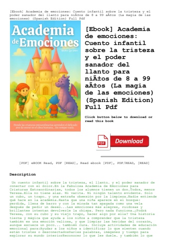 [ebook] academia de emociones cuento infantil sobre la tristeza y el poder sanador del llanto para n