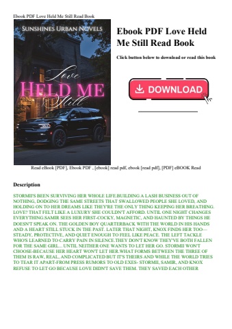 ebook pdf  love held me still read book