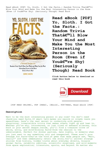 read ebook [pdf] yo  sloth