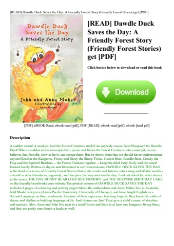 [read] dawdle duck saves the day a friendly forest story (friendly forest stories) get [pdf]