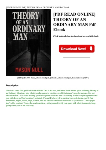 [pdf read online] theory of an ordinary man pdf ebook