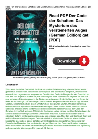 read pdf der code der schatten das mysterium des versteinerten auges (german edition) get [pdf]