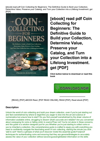 [ebook] read pdf coin collecting for beginners the definitive guide to build your collection  determ