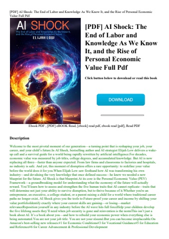 [pdf] ai shock the end of labor and knowledge as we know it  and the rise of personal economic value
