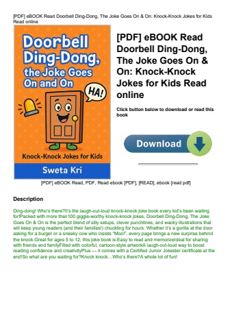 [pdf] ebook read doorbell ding-dong  the joke goes on & on knock-knock jokes for kids read online