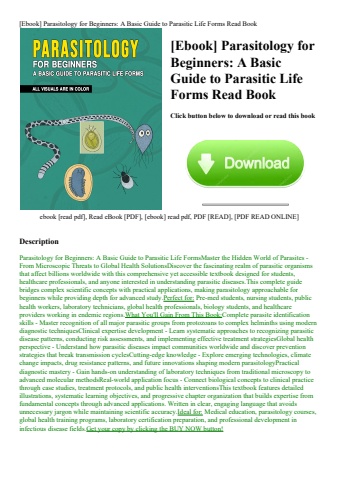 [ebook] parasitology for beginners a basic guide to parasitic life forms read book