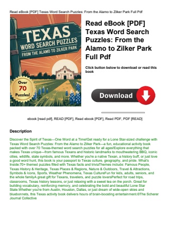 read ebook [pdf] texas word search puzzles from the alamo to zilker park full pdf