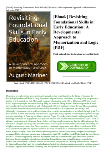 [ebook] revisiting foundational skills in early education a developmental approach to memorization a