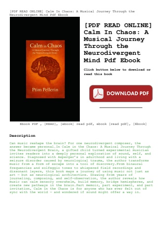 [pdf read online] calm in chaos a musical journey through the neurodivergent mind pdf ebook