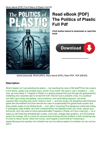 read ebook [pdf] the politics of plastic full pdf