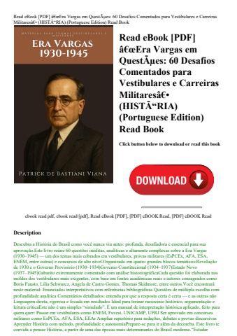 read ebook [pdf] ã¢â€âœera vargas em questãƒâµes 60 desafios comentados para vestibulares e carreira