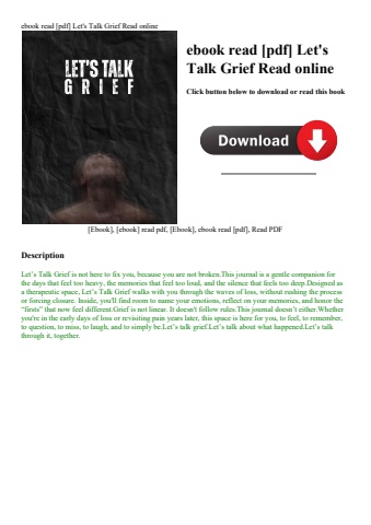 ebook read [pdf] let's talk grief read online