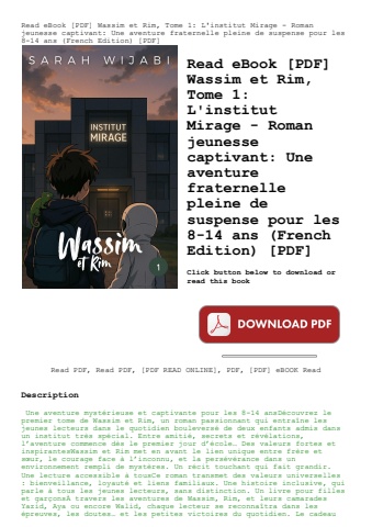 read ebook [pdf] wassim et rim  tome 1 l'institut mirage - roman jeunesse captivant une aventure fra