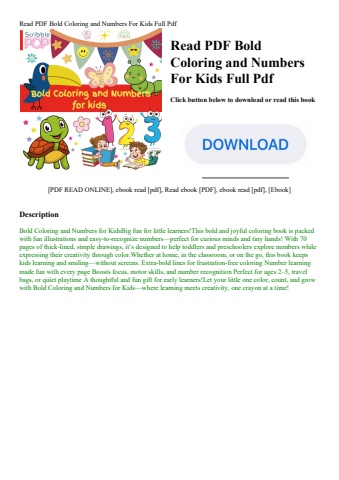 read pdf bold coloring and numbers for kids full pdf