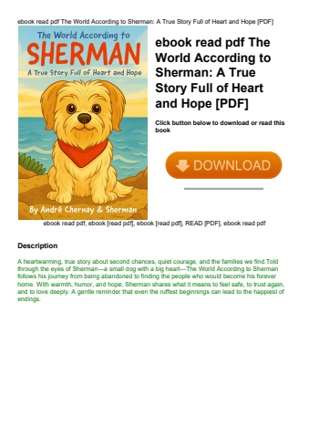 ebook read pdf the world according to sherman a true story full of heart and hope [pdf]