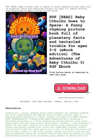pdf [read] baby cthulhu goes to space a funny rhyming picture book full of planetary facts and tenta