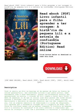 read ebook [pdf] livro infantil para o filho aprender a ter coragem a histãƒâ³ria da pequena lili e