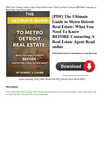 [pdf] the ultimate guide to metro detroit real estate what you need to know before contacting a real