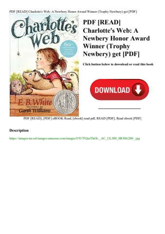 pdf [read] charlotte's web a newbery honor award winner (trophy newbery) get [pdf]