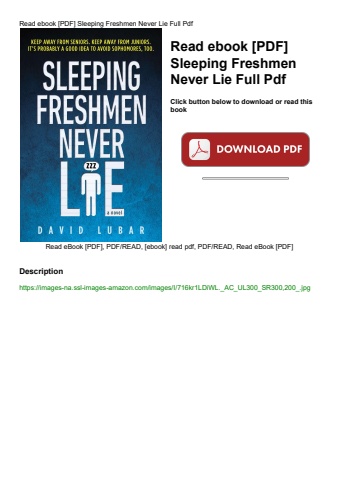 read ebook [pdf] sleeping freshmen never lie full pdf